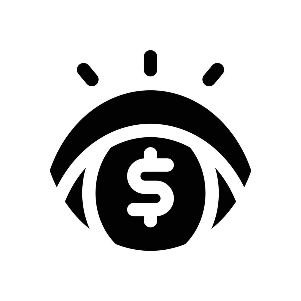 money oriented glyph icon. Strong and solid icon for websites, mobile interfaces, presentations, and visual branding. High quality and easy to edit. vector