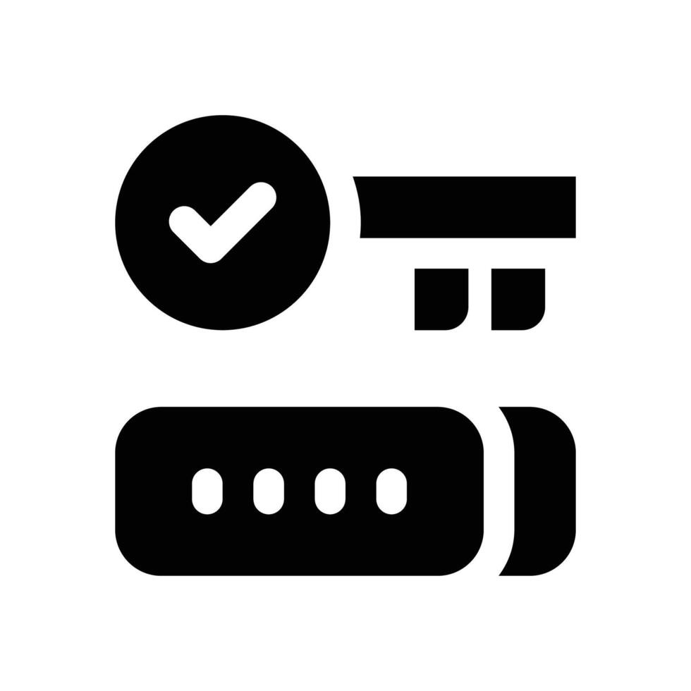 key password glyph icon. Strong and solid icon for websites, mobile interfaces, presentations, and visual branding. High quality and easy to edit. vector
