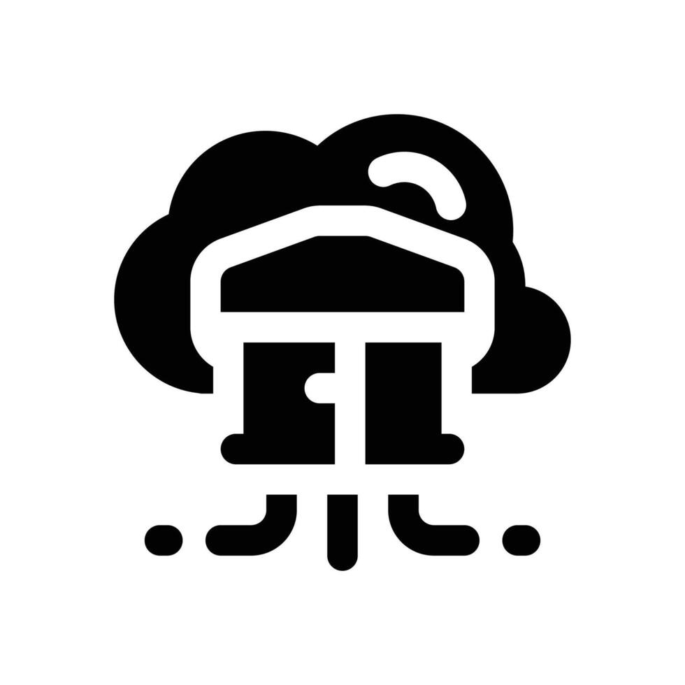 cloud banking glyph icon. Strong and solid icon for websites, mobile interfaces, presentations, and visual branding. High quality and easy to edit. vector