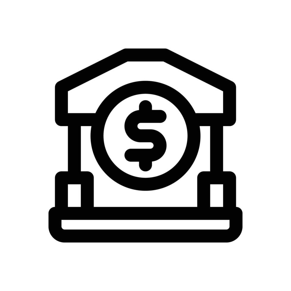 banking line icon. Clean and minimalist icon for websites, mobile apps, presentations, and logos. Fully scalable and customizable for any project. vector
