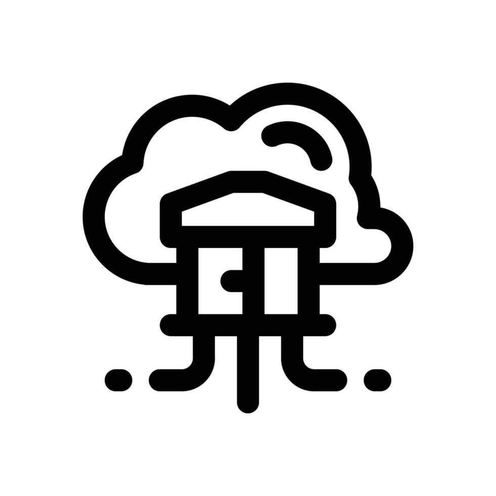 cloud banking line icon. Clean and minimalist icon for websites, mobile apps, presentations, and logos. Fully scalable and customizable for any project. vector