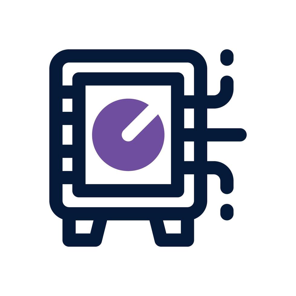 safe box dual tone icon. Sleek and modern icon for websites, mobile apps, marketing materials, and corporate design. Fully scalable and ready to use. vector