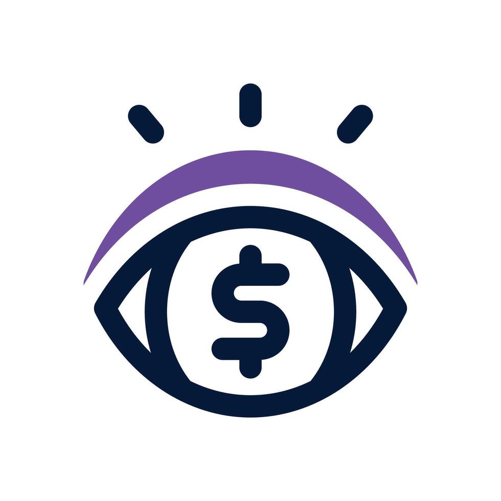 money oriented dual tone icon. Sleek and modern icon for websites, mobile apps, marketing materials, and corporate design. Fully scalable and ready to use. vector