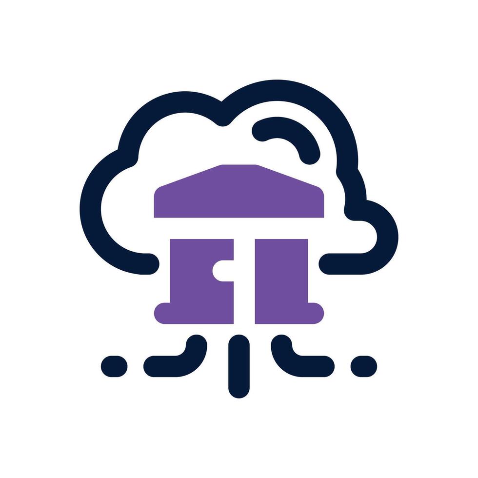 cloud banking dual tone icon. Sleek and modern icon for websites, mobile apps, marketing materials, and corporate design. Fully scalable and ready to use. vector