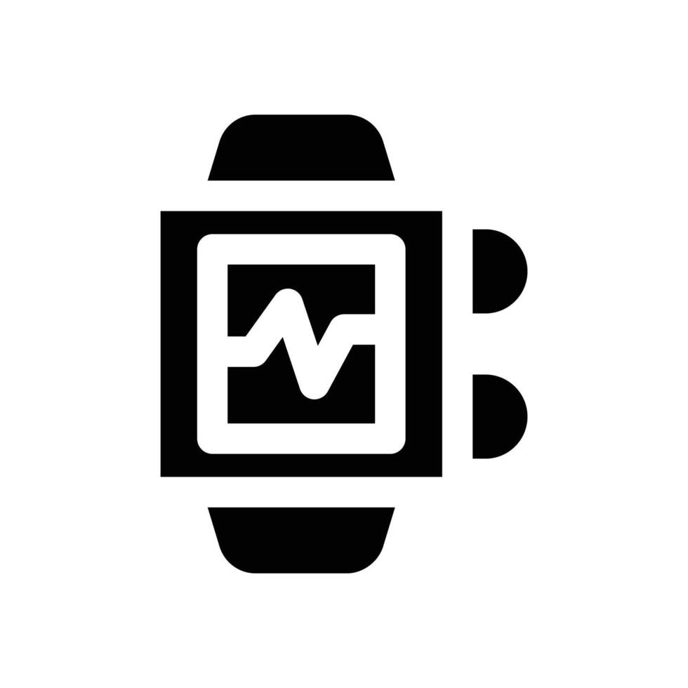 smartwatch glyph icon. Strong and solid icon for websites, mobile interfaces, presentations, and visual branding. High quality and easy to edit. vector