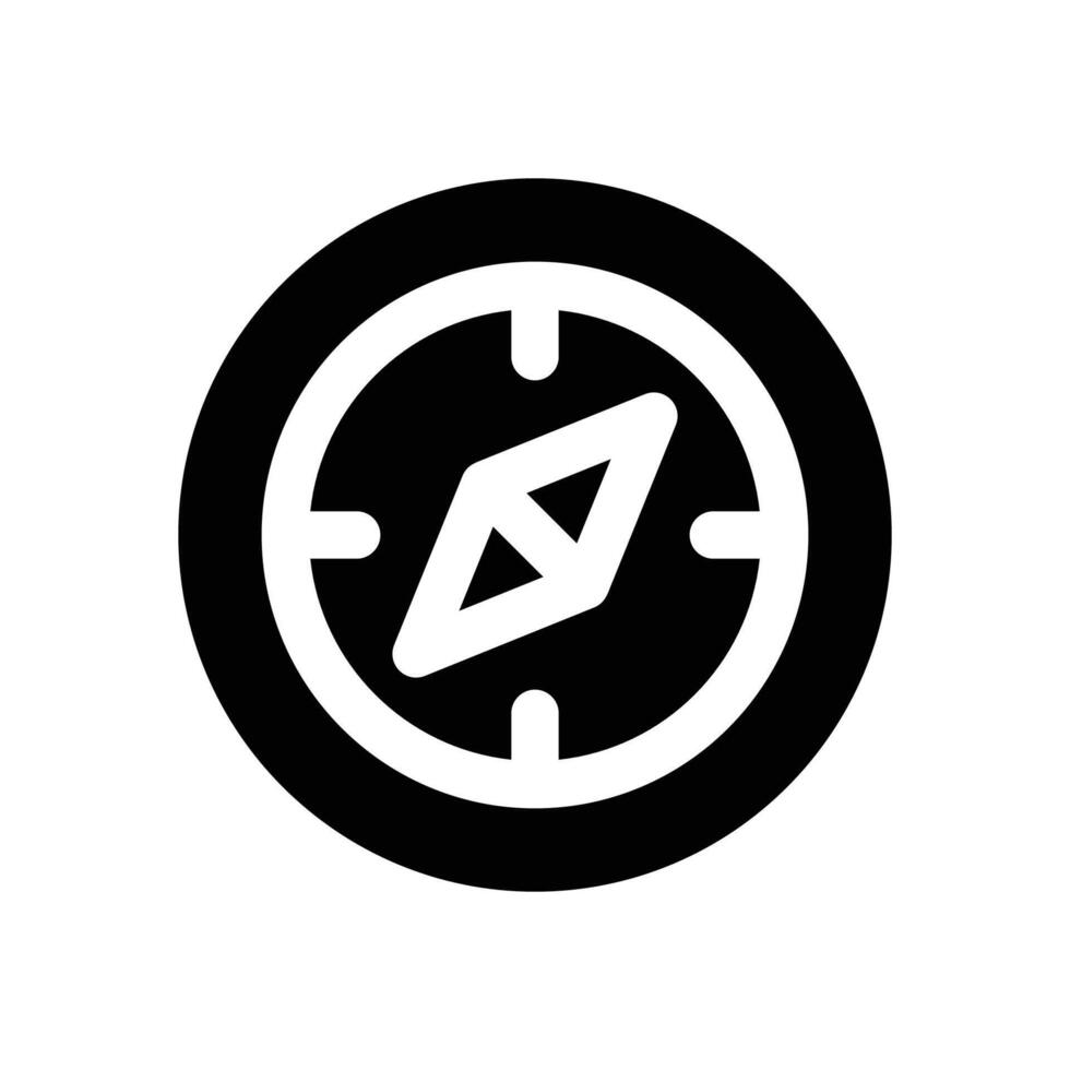 compas glyph icon. Strong and solid icon for websites, mobile interfaces, presentations, and visual branding. High quality and easy to edit. vector
