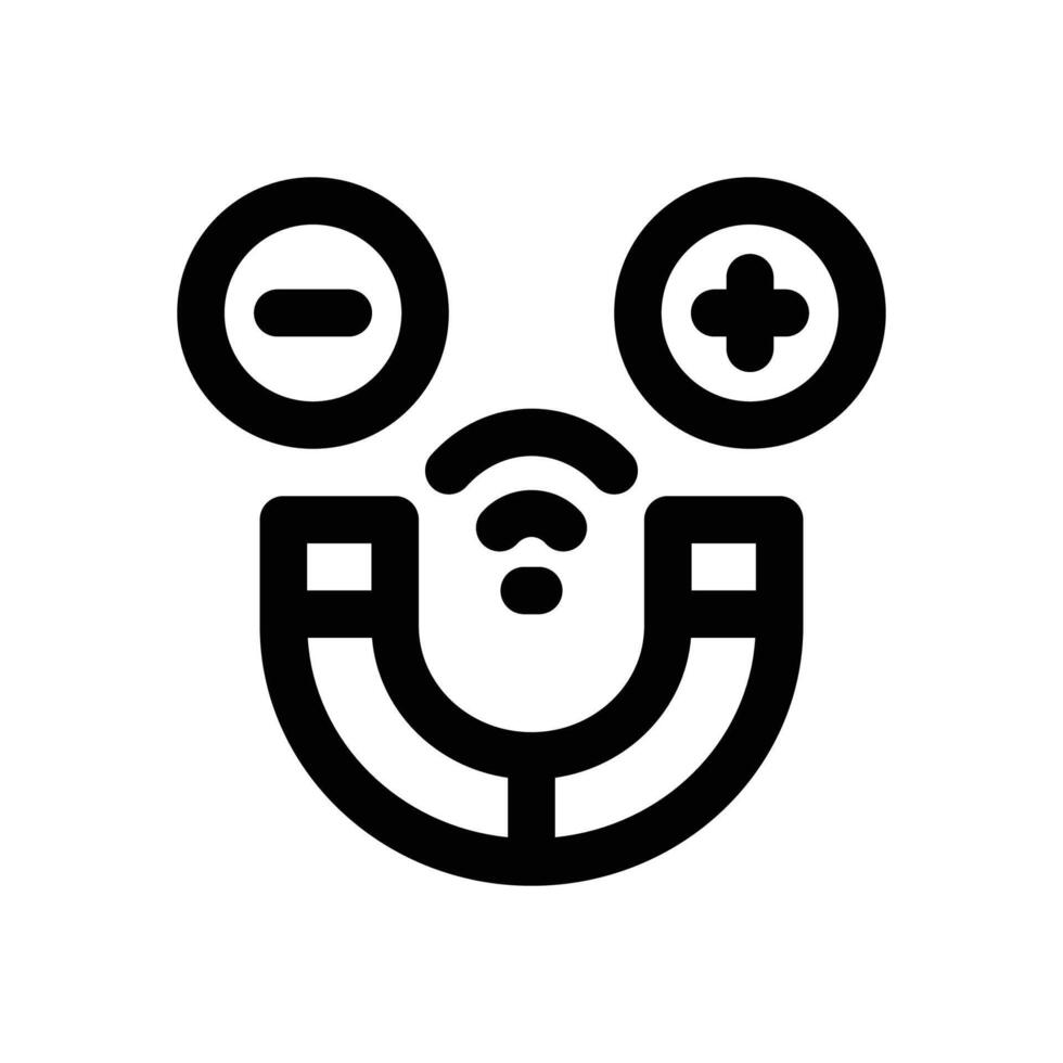 magnet line icon. Clean and minimalist icon for websites, mobile apps, presentations, and logos. Fully scalable and customizable for any project. vector
