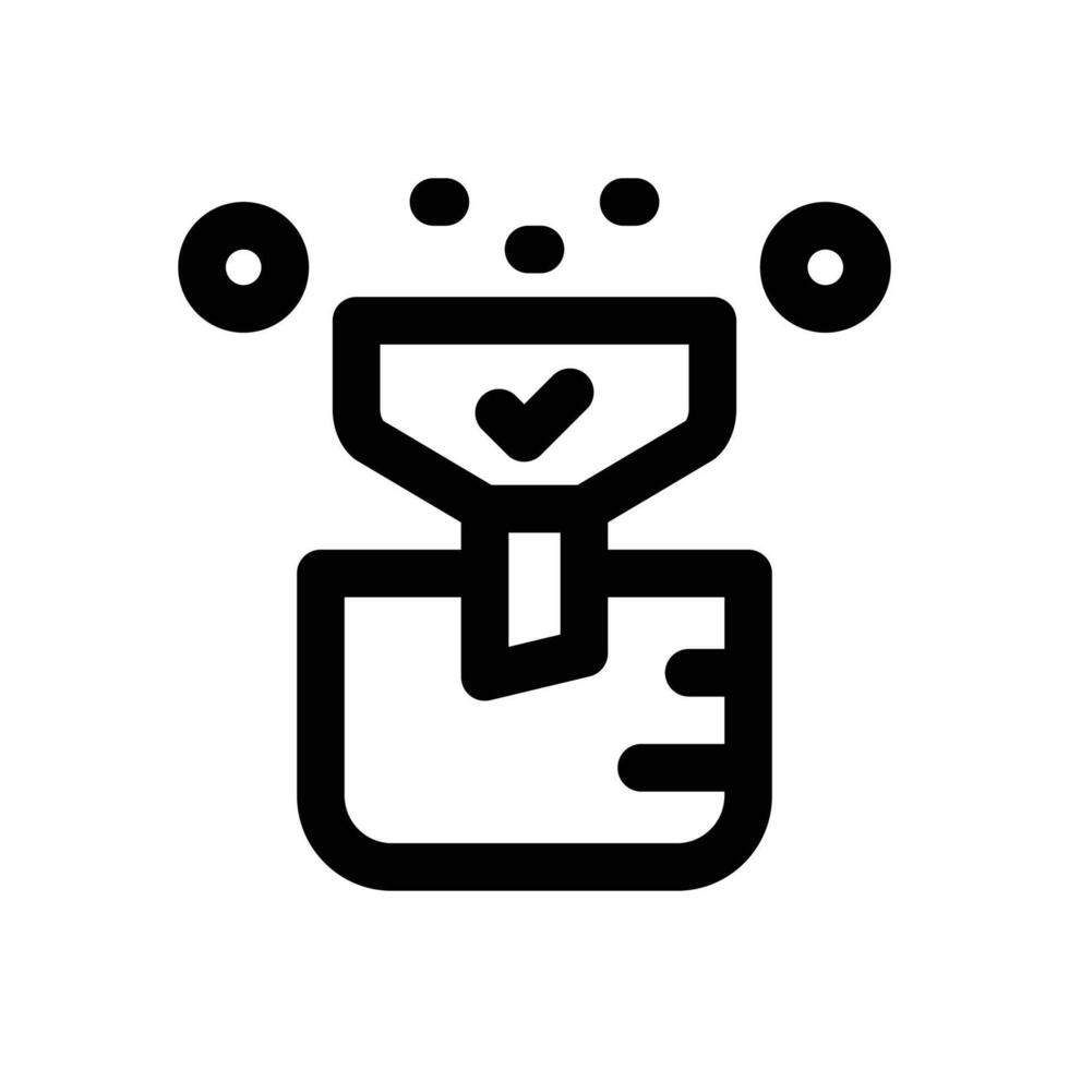 funnel line icon. Clean and minimalist icon for websites, mobile apps, presentations, and logos. Fully scalable and customizable for any project. vector