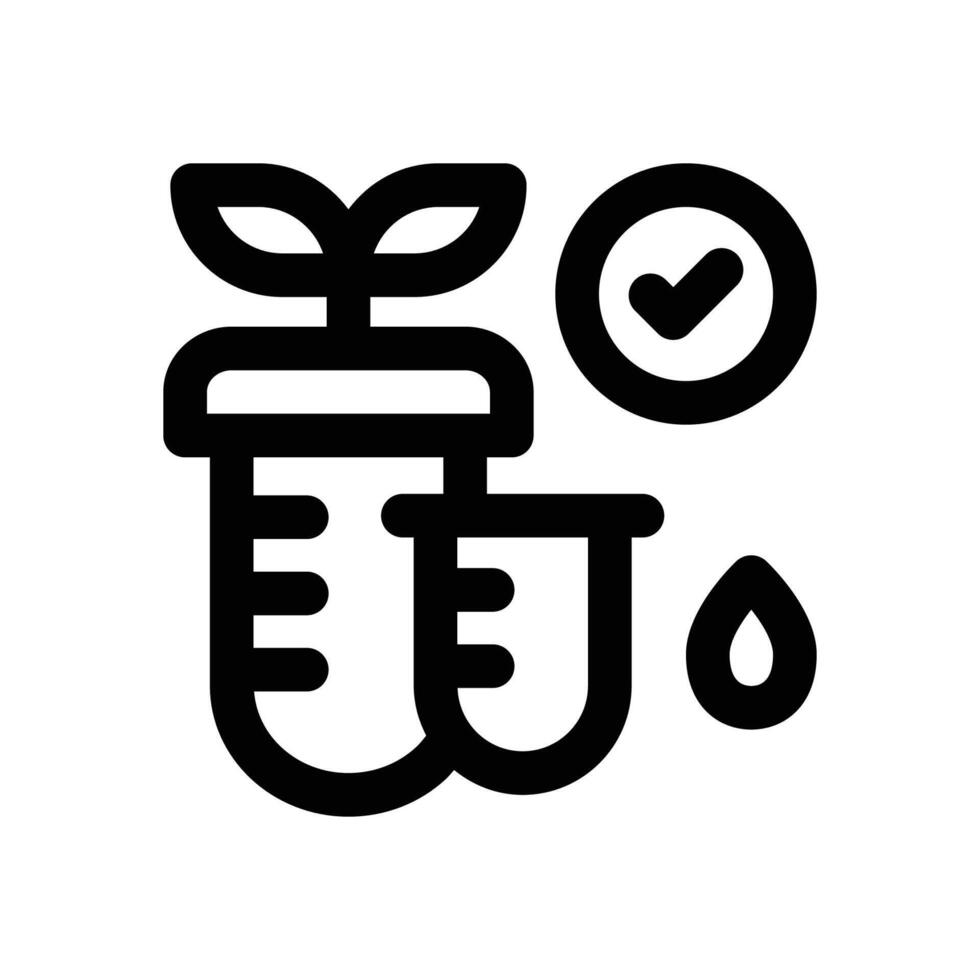 test tube line icon. Clean and minimalist icon for websites, mobile apps, presentations, and logos. Fully scalable and customizable for any project. vector