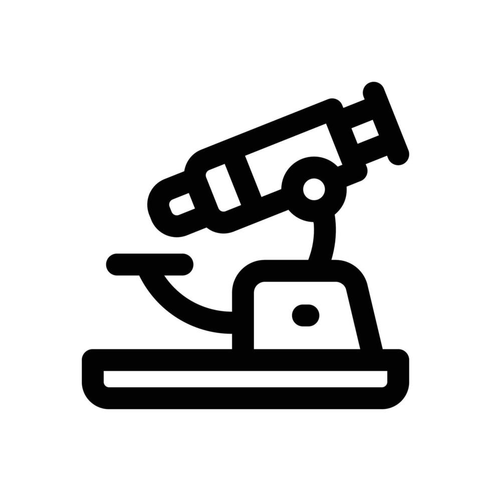 microscope line icon. Clean and minimalist icon for websites, mobile apps, presentations, and logos. Fully scalable and customizable for any project. vector