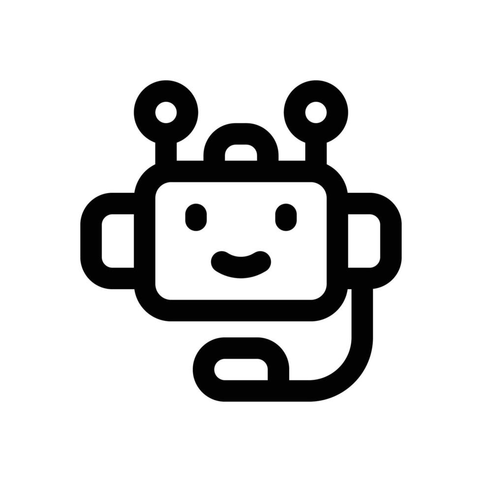robot line icon. Clean and minimalist icon for websites, mobile apps, presentations, and logos. Fully scalable and customizable for any project. vector