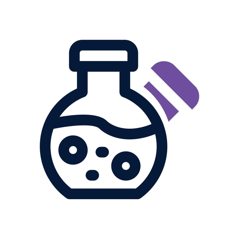 flask dual tone icon. Sleek and modern icon for websites, mobile apps, marketing materials, and corporate design. Fully scalable and ready to use. vector