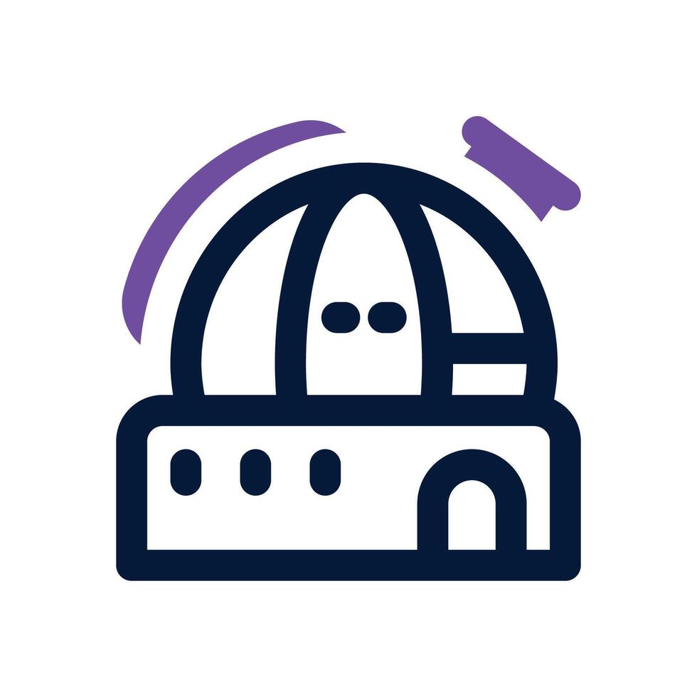 observatory dual tone icon. Sleek and modern icon for websites, mobile apps, marketing materials, and corporate design. Fully scalable and ready to use. vector