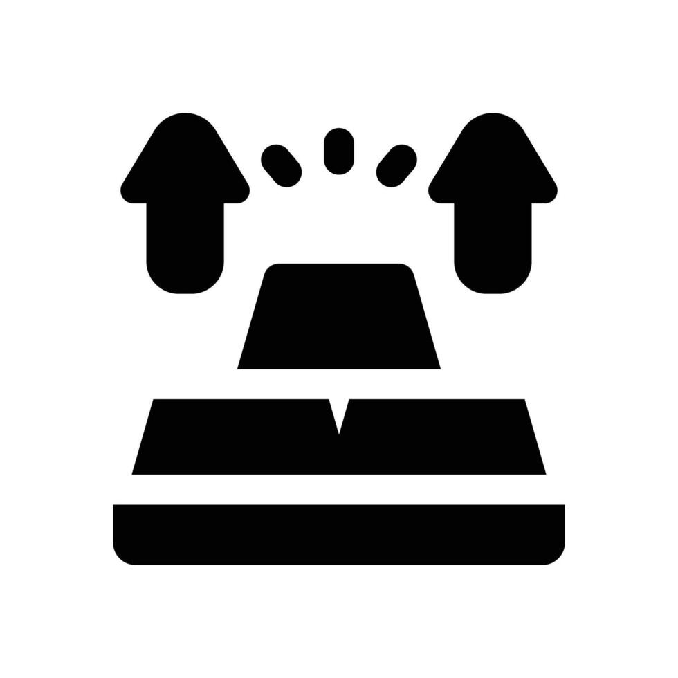 gold glyph icon. Strong and solid icon for websites, mobile interfaces, presentations, and visual branding. High quality and easy to edit. vector
