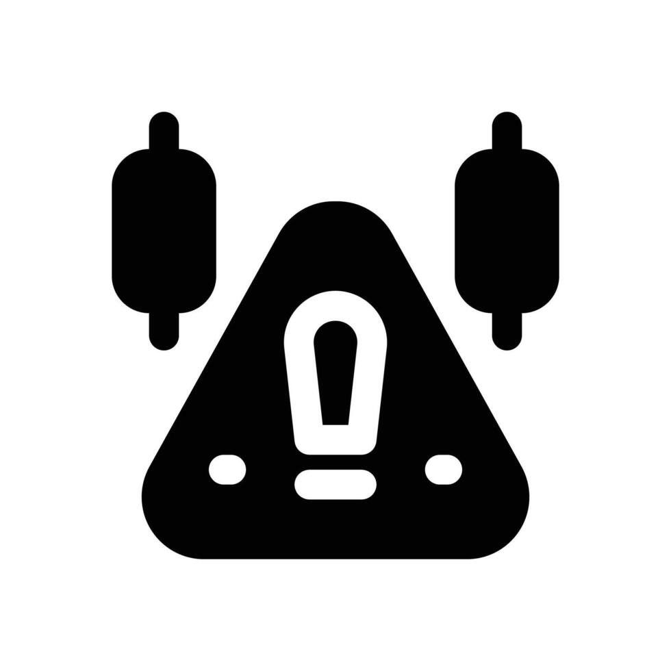 risk glyph icon. Strong and solid icon for websites, mobile interfaces, presentations, and visual branding. High quality and easy to edit. vector