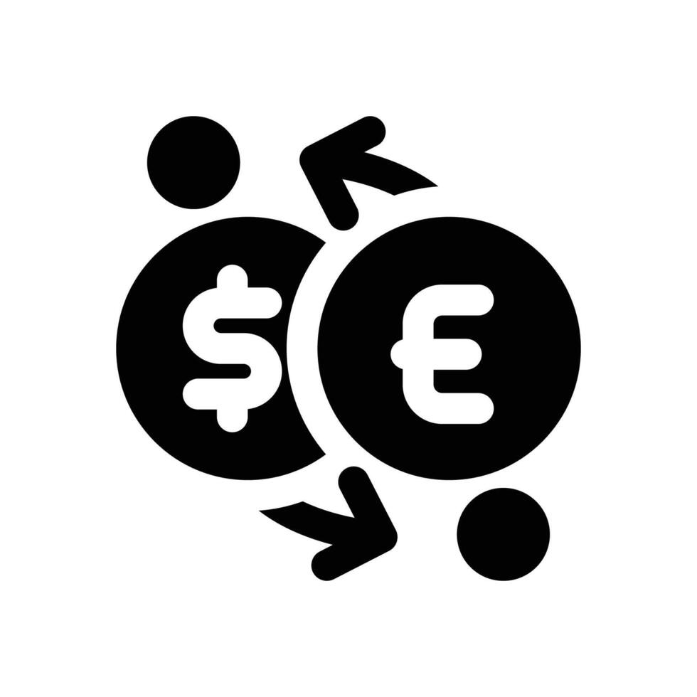 stock exchange glyph icon. Strong and solid icon for websites, mobile interfaces, presentations, and visual branding. High quality and easy to edit. vector