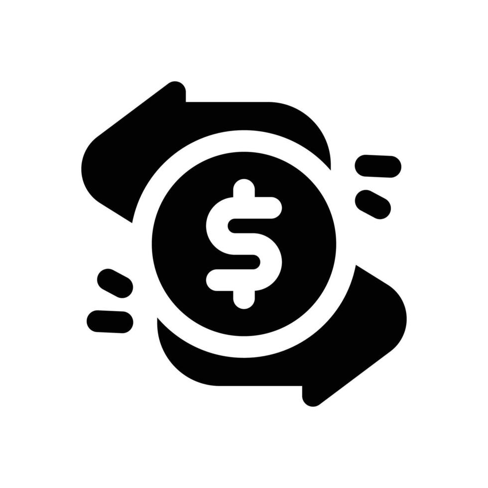 money transfer glyph icon. Strong and solid icon for websites, mobile interfaces, presentations, and visual branding. High quality and easy to edit. vector
