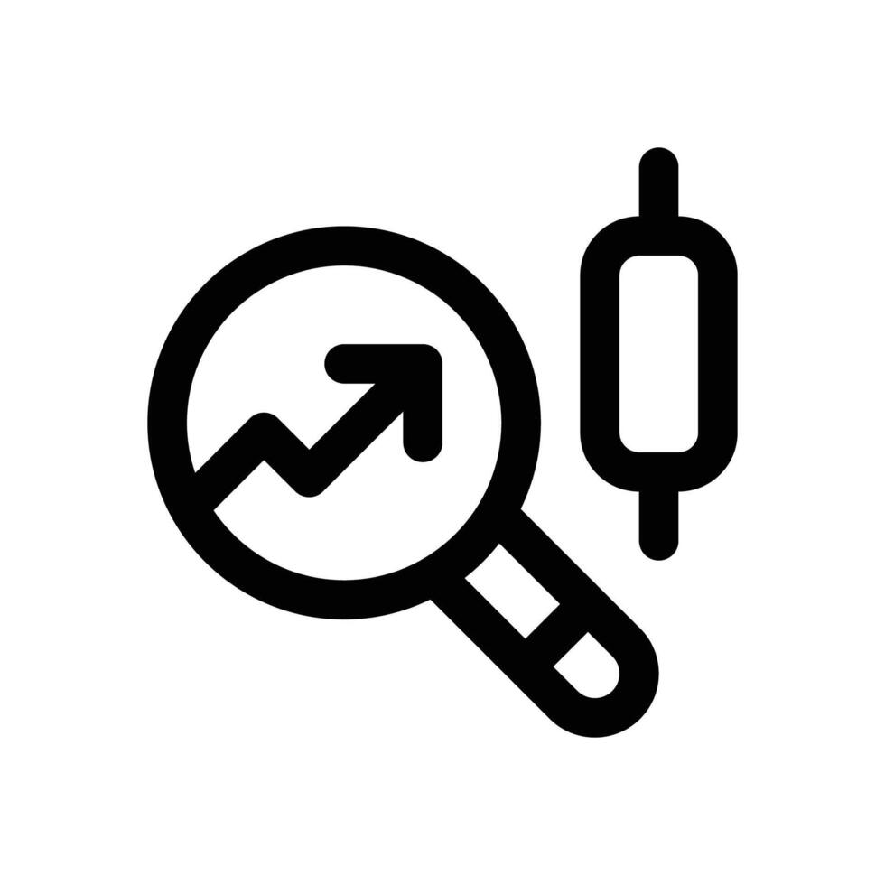 analytic line icon. Clean and minimalist icon for websites, mobile apps, presentations, and logos. Fully scalable and customizable for any project. vector