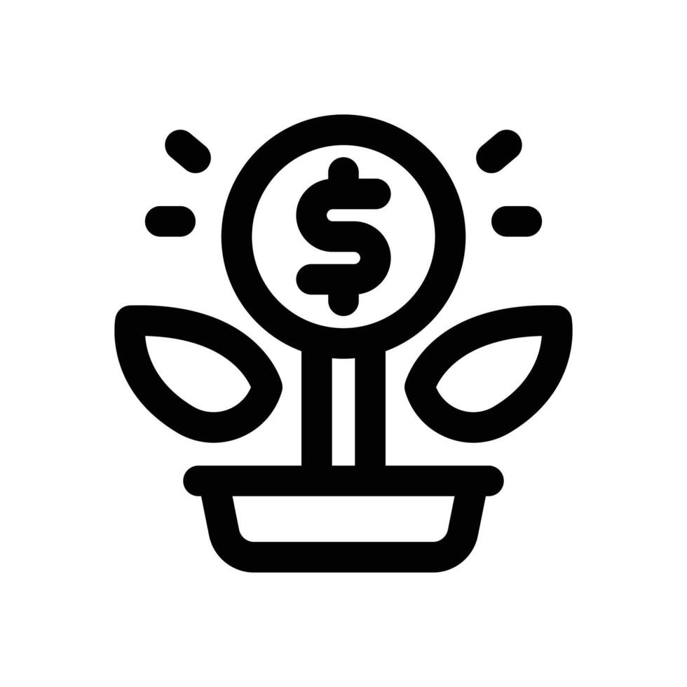 investment line icon. Clean and minimalist icon for websites, mobile apps, presentations, and logos. Fully scalable and customizable for any project. vector