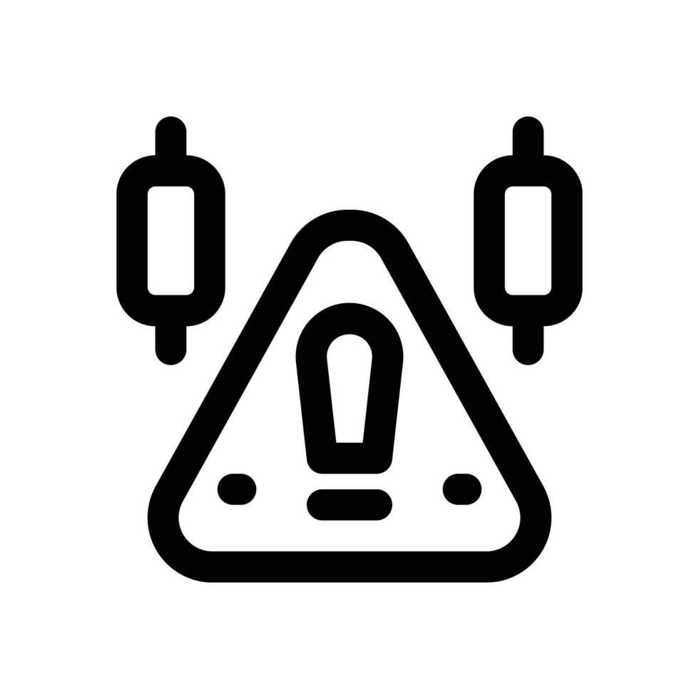 risk line icon. Clean and minimalist icon for websites, mobile apps, presentations, and logos. Fully scalable and customizable for any project. vector