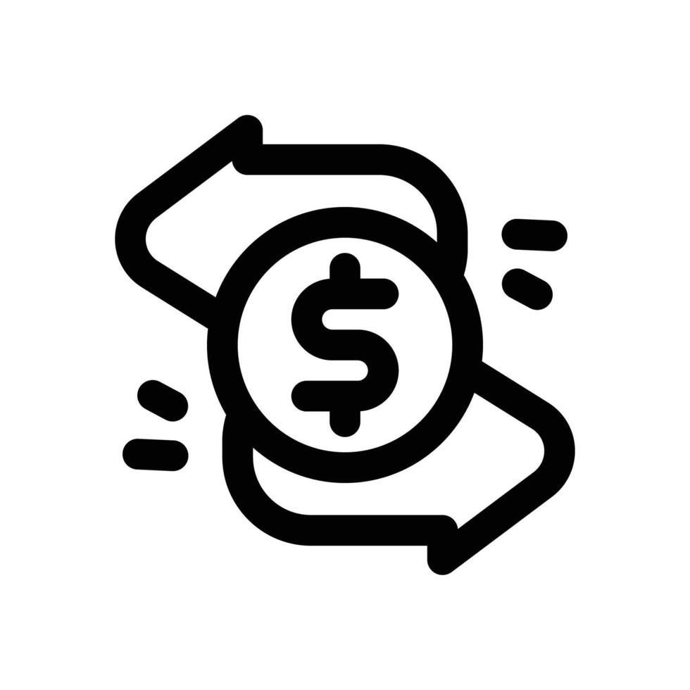 money transfer line icon. Clean and minimalist icon for websites, mobile apps, presentations, and logos. Fully scalable and customizable for any project. vector