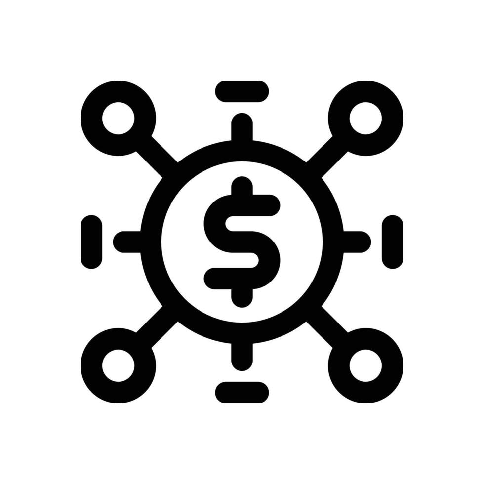 financial network line icon. Clean and minimalist icon for websites, mobile apps, presentations, and logos. Fully scalable and customizable for any project. vector