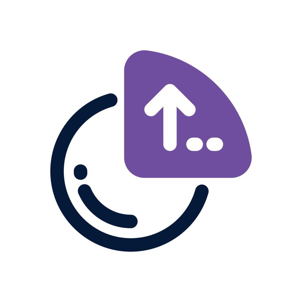 pie chart dual tone icon. Sleek and modern icon for websites, mobile apps, marketing materials, and corporate design. Fully scalable and ready to use. vector
