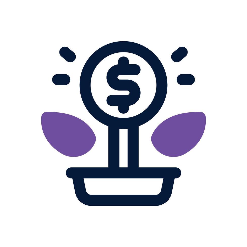 investment dual tone icon. Sleek and modern icon for websites, mobile apps, marketing materials, and corporate design. Fully scalable and ready to use. vector