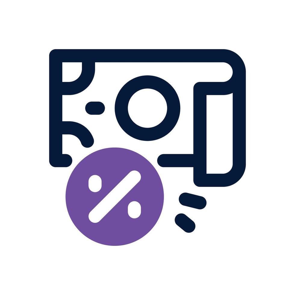 commission dual tone icon. Sleek and modern icon for websites, mobile apps, marketing materials, and corporate design. Fully scalable and ready to use. vector