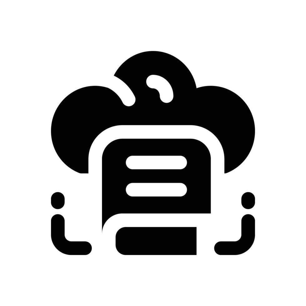 cloud library glyph icon. Strong and solid icon for websites, mobile interfaces, presentations, and visual branding. High quality and easy to edit. vector