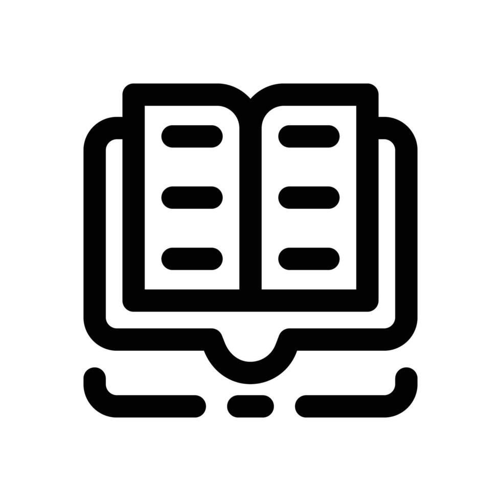 book line icon. Clean and minimalist icon for websites, mobile apps, presentations, and logos. Fully scalable and customizable for any project. vector
