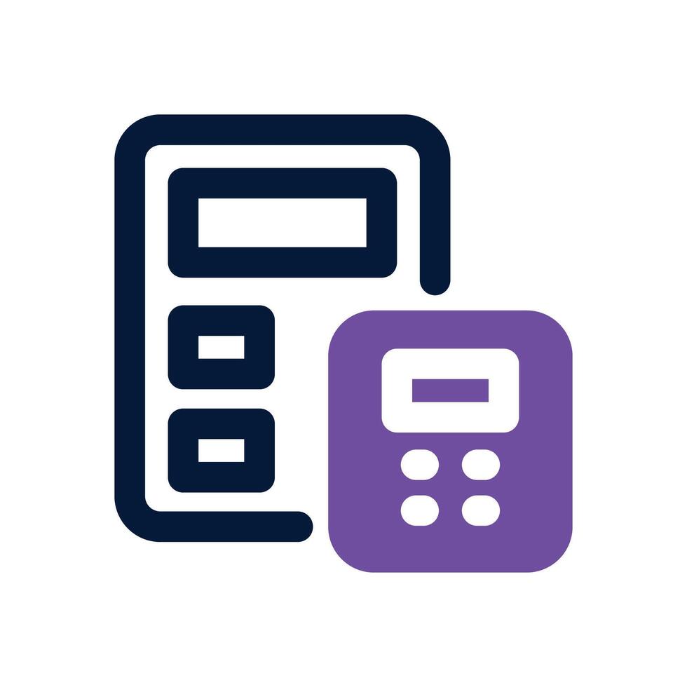 calculator dual tone icon. Sleek and modern icon for websites, mobile apps, marketing materials, and corporate design. Fully scalable and ready to use. vector