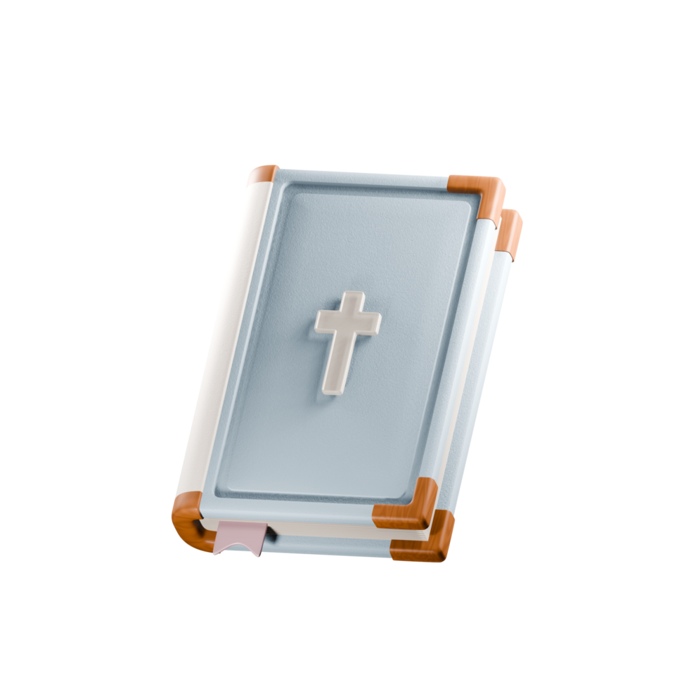 The Bible. Religious concept. 3d icon. Illustration in minimal style. png