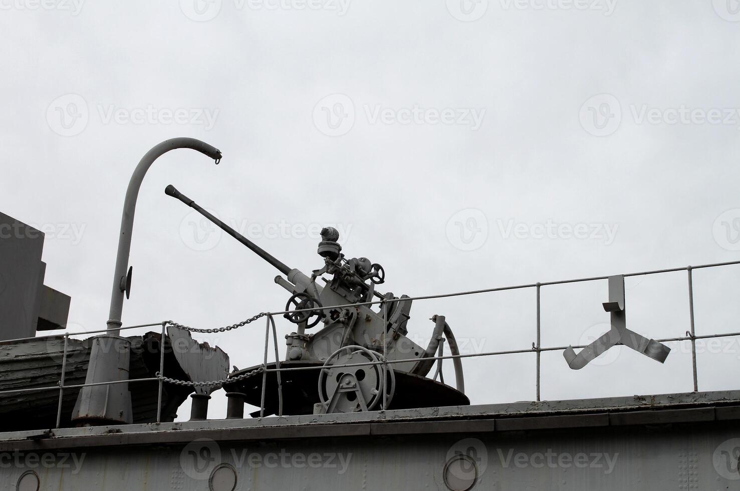 Anti Aircraft Cannon On A Ship Deck photo