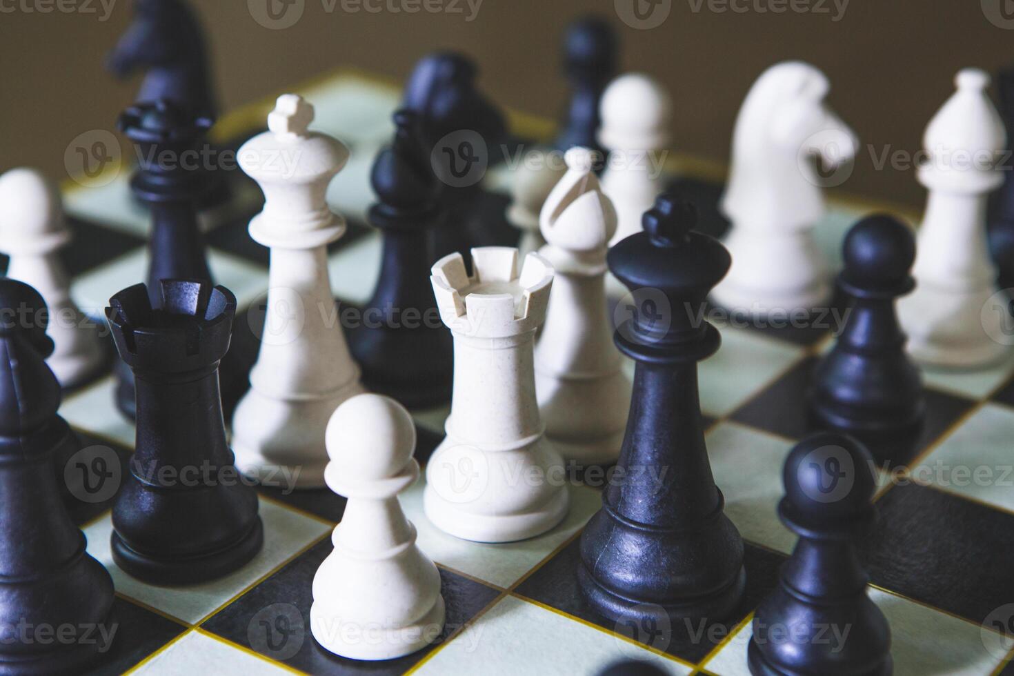 chess table, a game that develop the memory and analytical thinking photo
