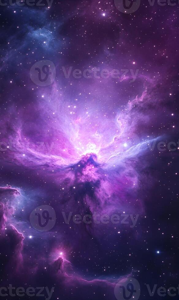 Celestial symphony artistic depiction colorful nebula with stardust and cosmic clouds art photo