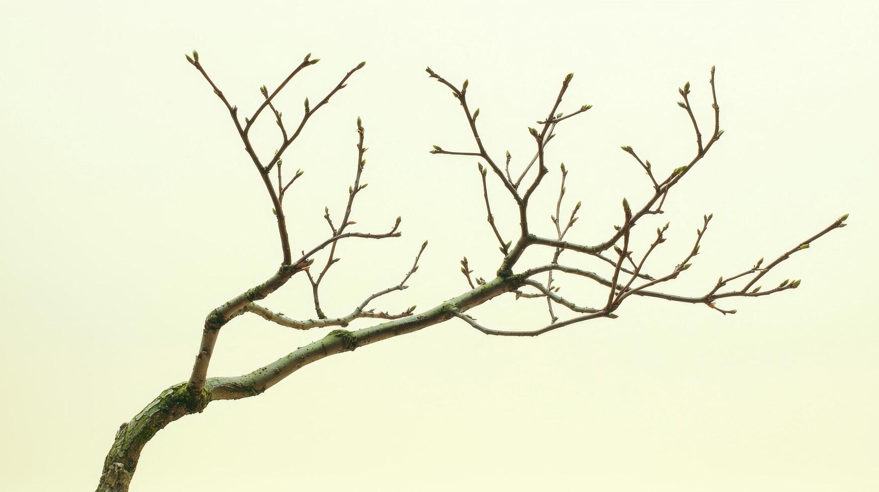 Elegant bonsai tree branches tranquil garden nature photography minimalist environment close-up view serenity concept photo
