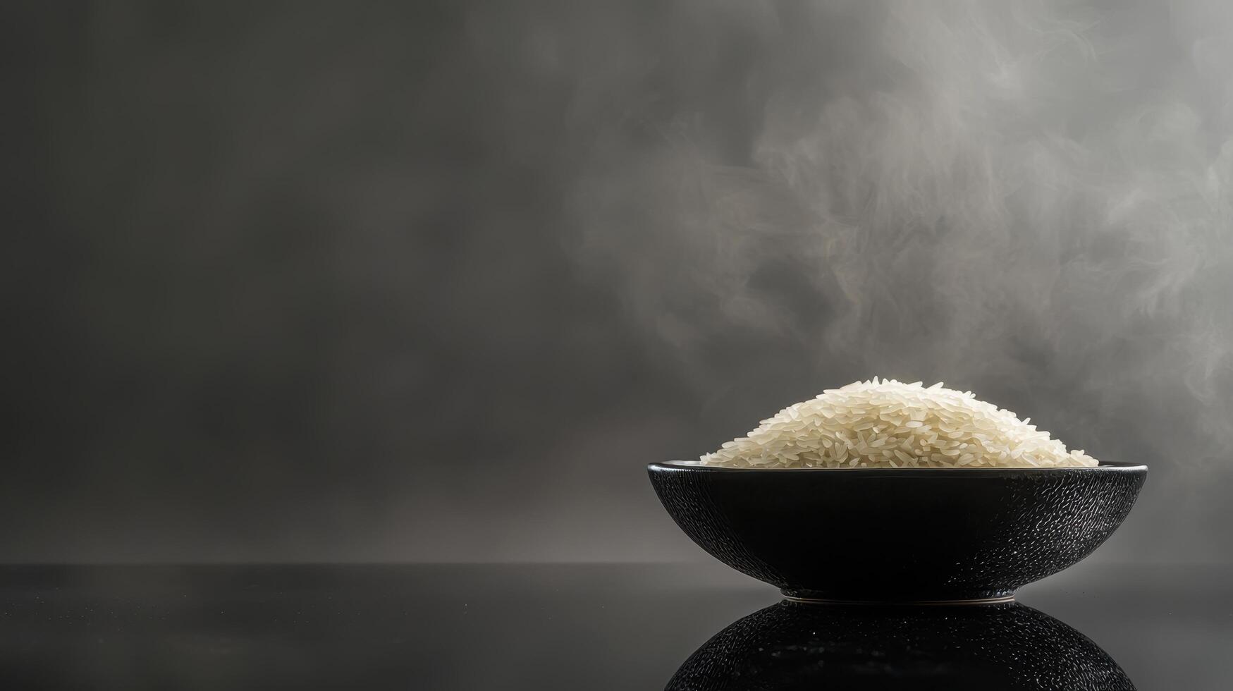 Basmati rice serving minimalist setting food photography contemporary kitchen close-up culinary experience photo