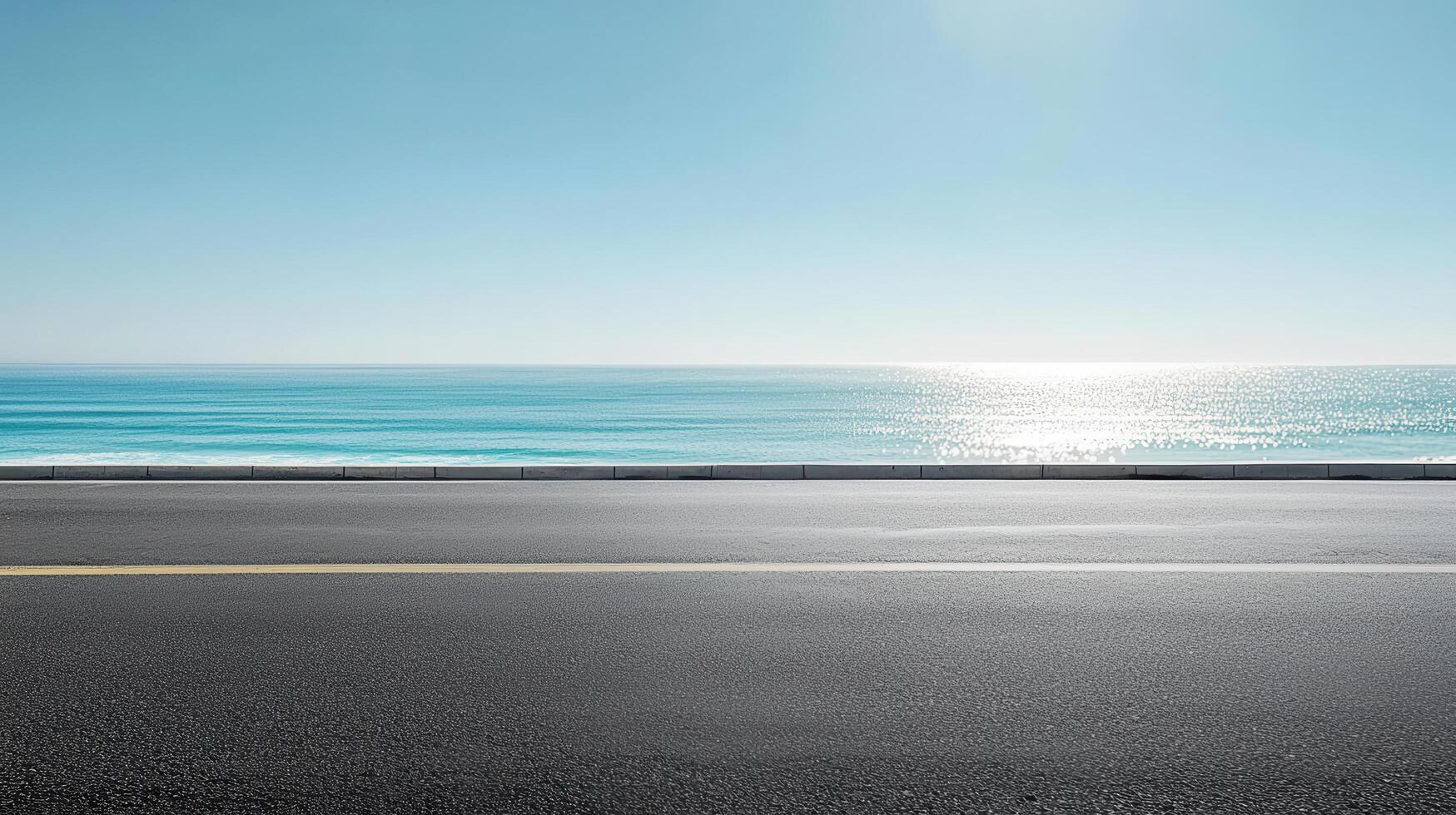 Tranquil coastal drive scenic ocean road photography serene environment wide angle travel inspiration photo