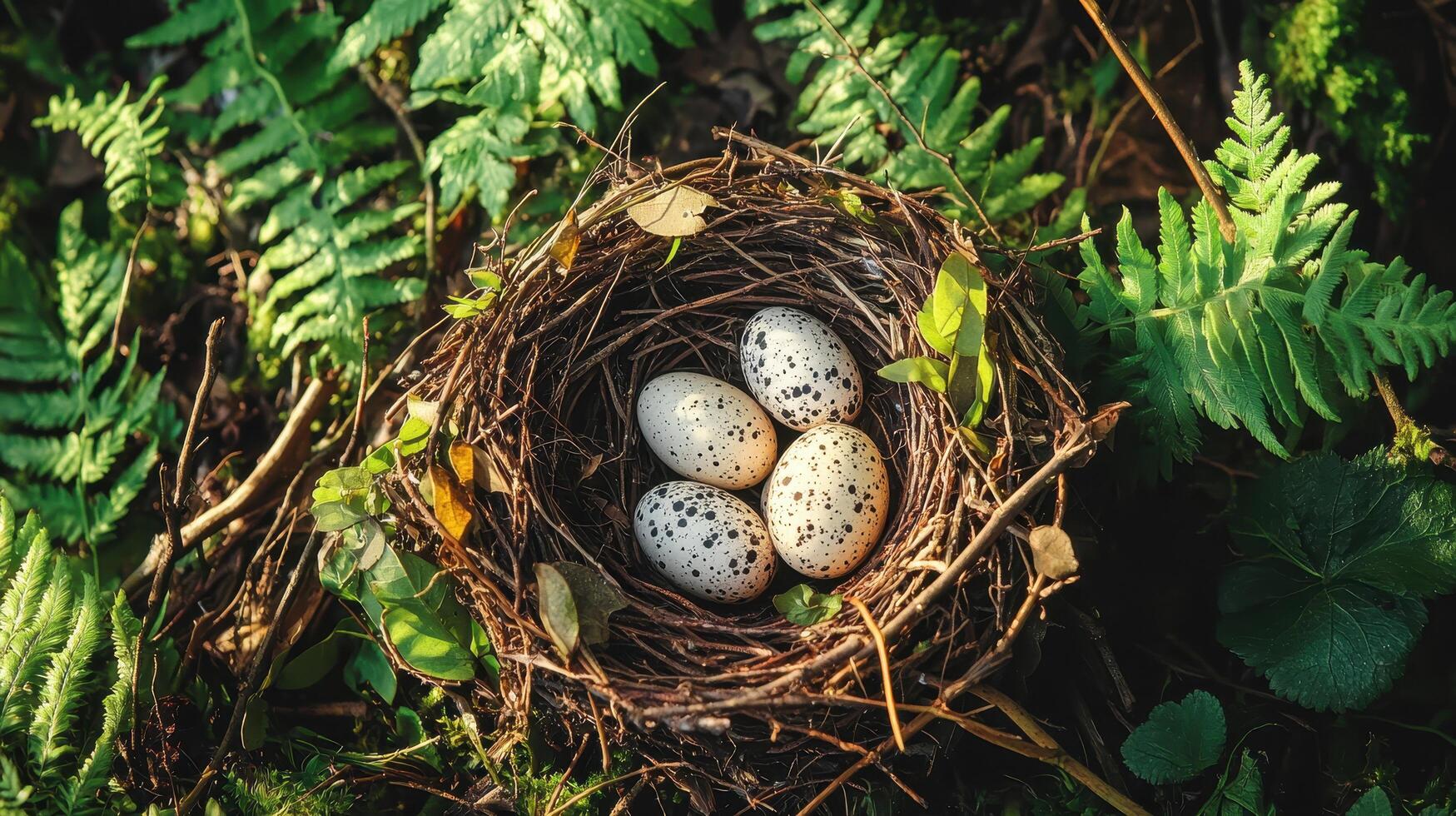 Nesting behavior of birds forest nature photography serene environment aerial perspective wildlife concept photo