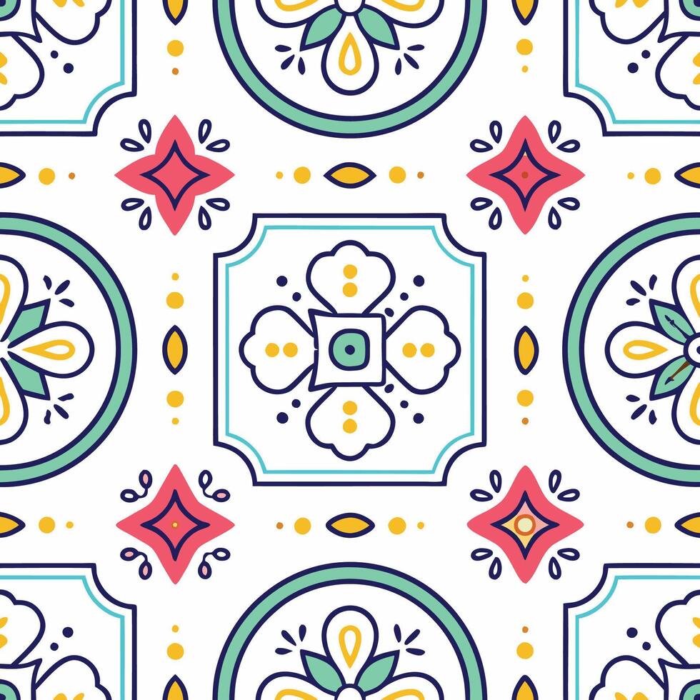 Decorative Tile Pattern background vector