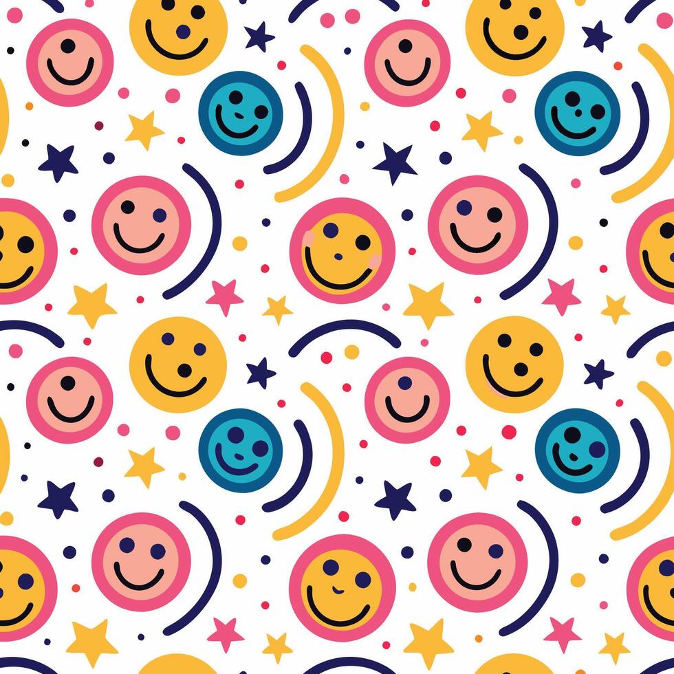 Happy Faces Pattern vector