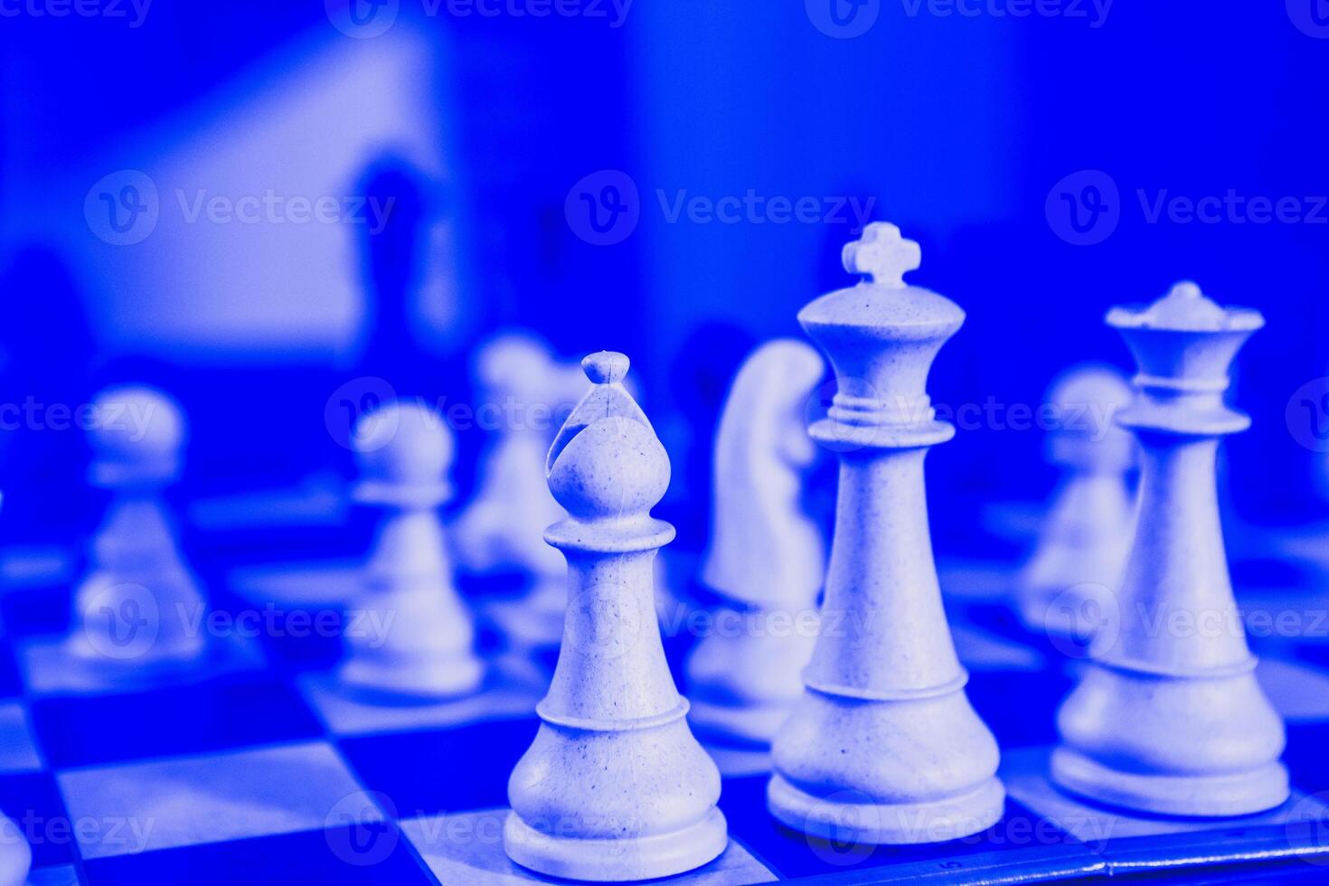 King in checkmate position, highlighting the climax of an intense chess match photo