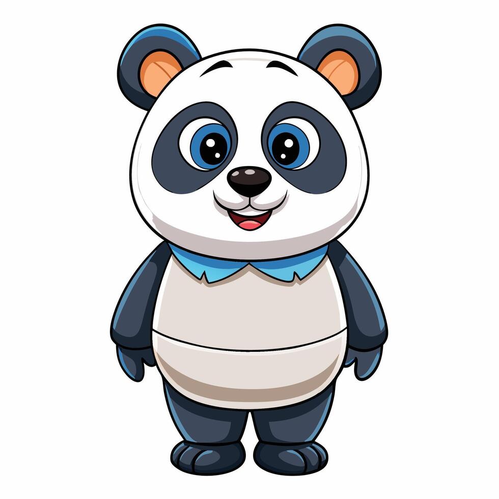 Cute cartoon panda vector