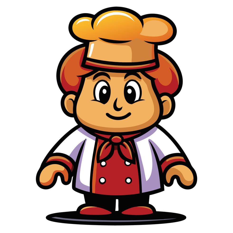 Cute cartoon chef vector