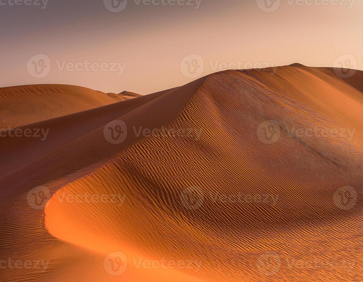 Golden Sand Dunes with Dramatic Shadows and Abstract Desert Patterns photo