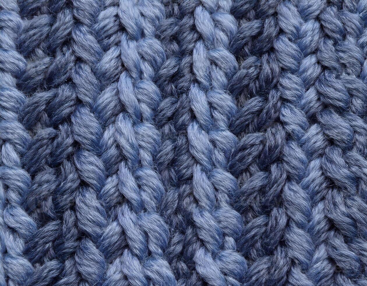 Close-up of Wool Fabric Texture with Soft and Cozy Yarn Pattern photo