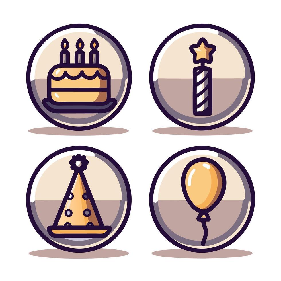 Birthday Party Icons vector