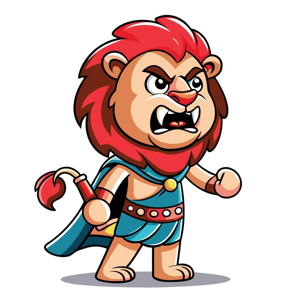 Angry Lion Warrior vector