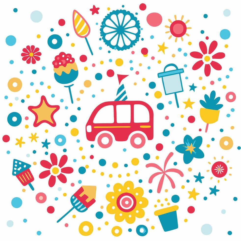Festive Party Pattern vector